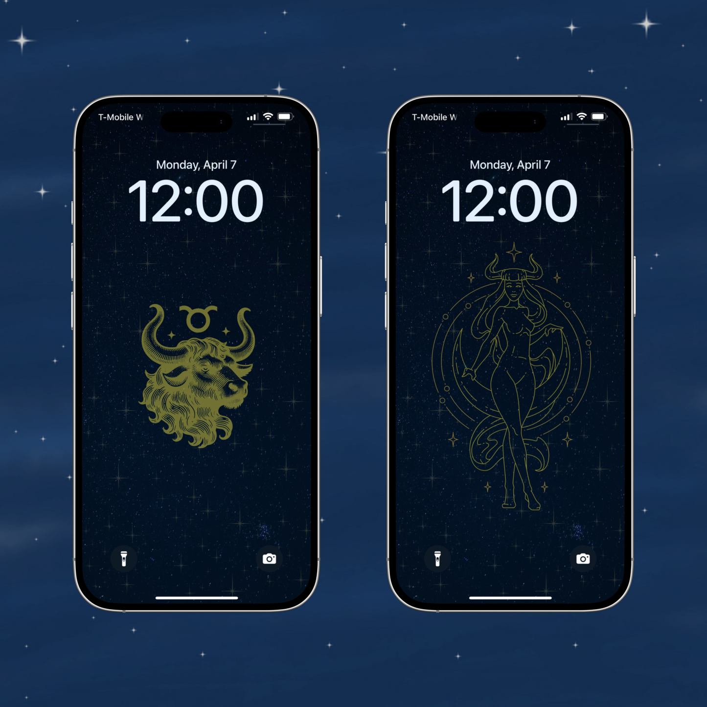 Night Sky | Taurus Star Sign Zodiac iPhone Wallpaper Pack