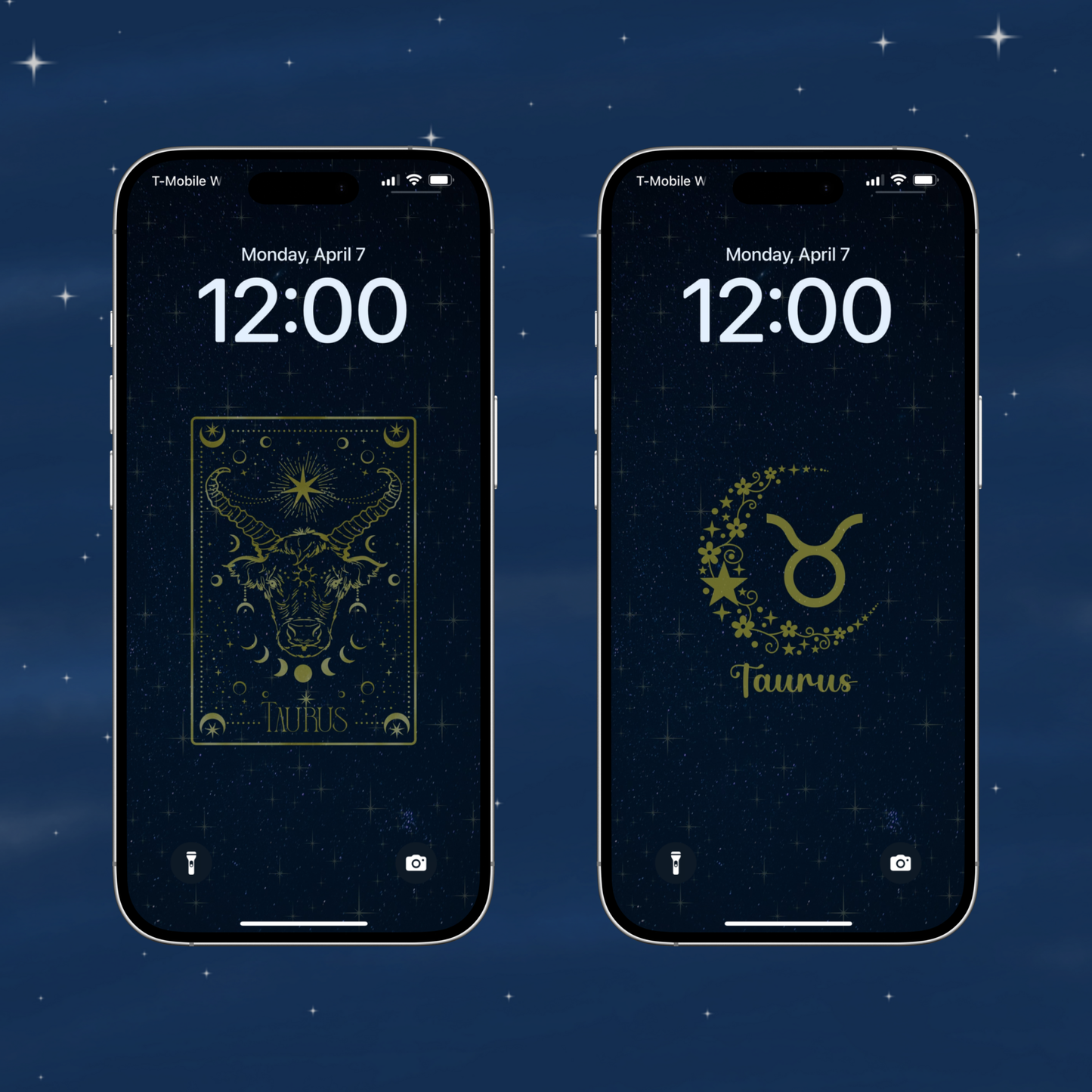 Night Sky | Taurus Star Sign Zodiac iPhone Wallpaper Pack