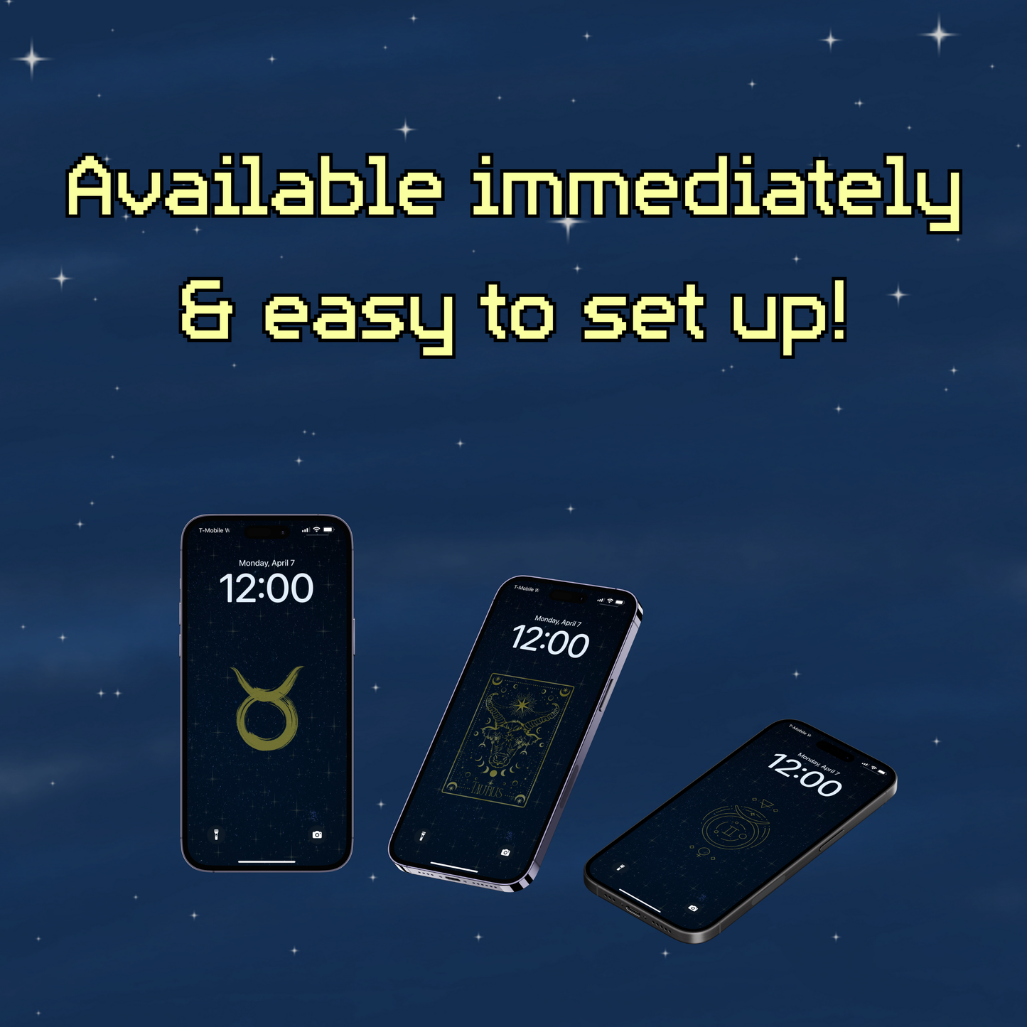 Night Sky | Taurus Star Sign Zodiac iPhone Wallpaper Pack