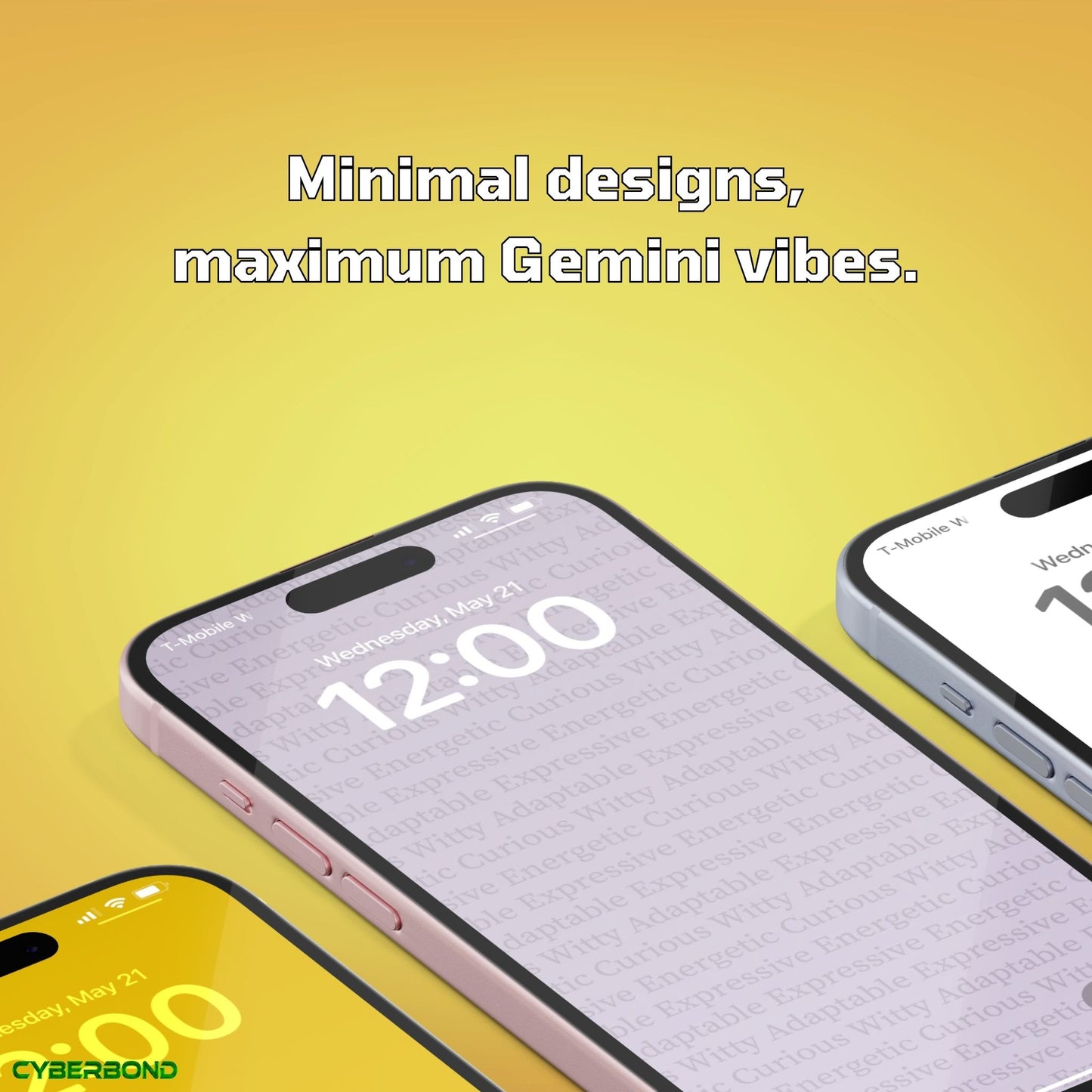 Split Color & Traits | Gemini Zodiac iPhone Wallpaper Pack