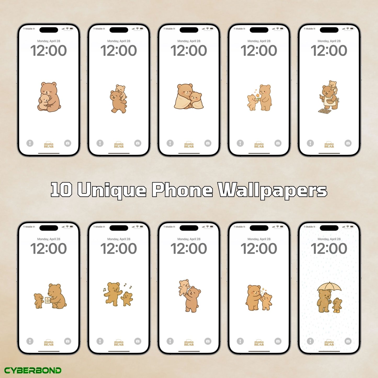 Mama Bear | Mother's Day iPhone Wallpaper Pack