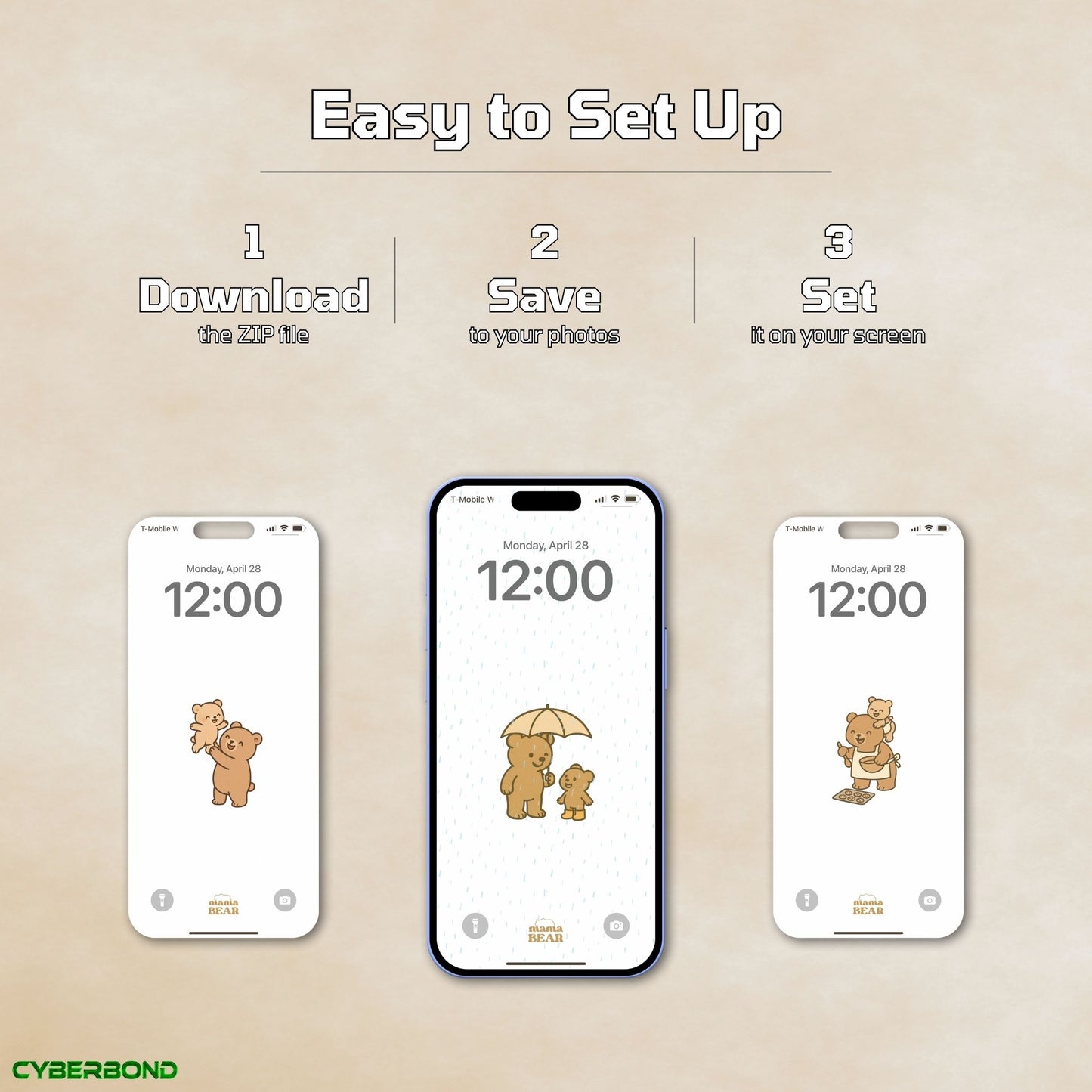 Mama Bear | Mother's Day iPhone Wallpaper Pack