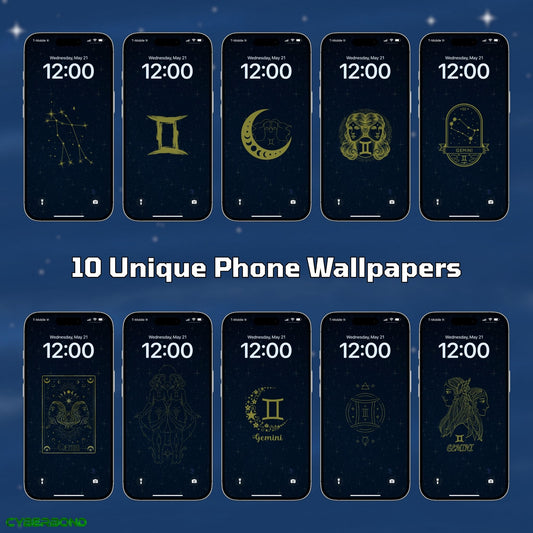 Night Sky | Gemini Star Sign Zodiac iPhone Wallpaper Pack