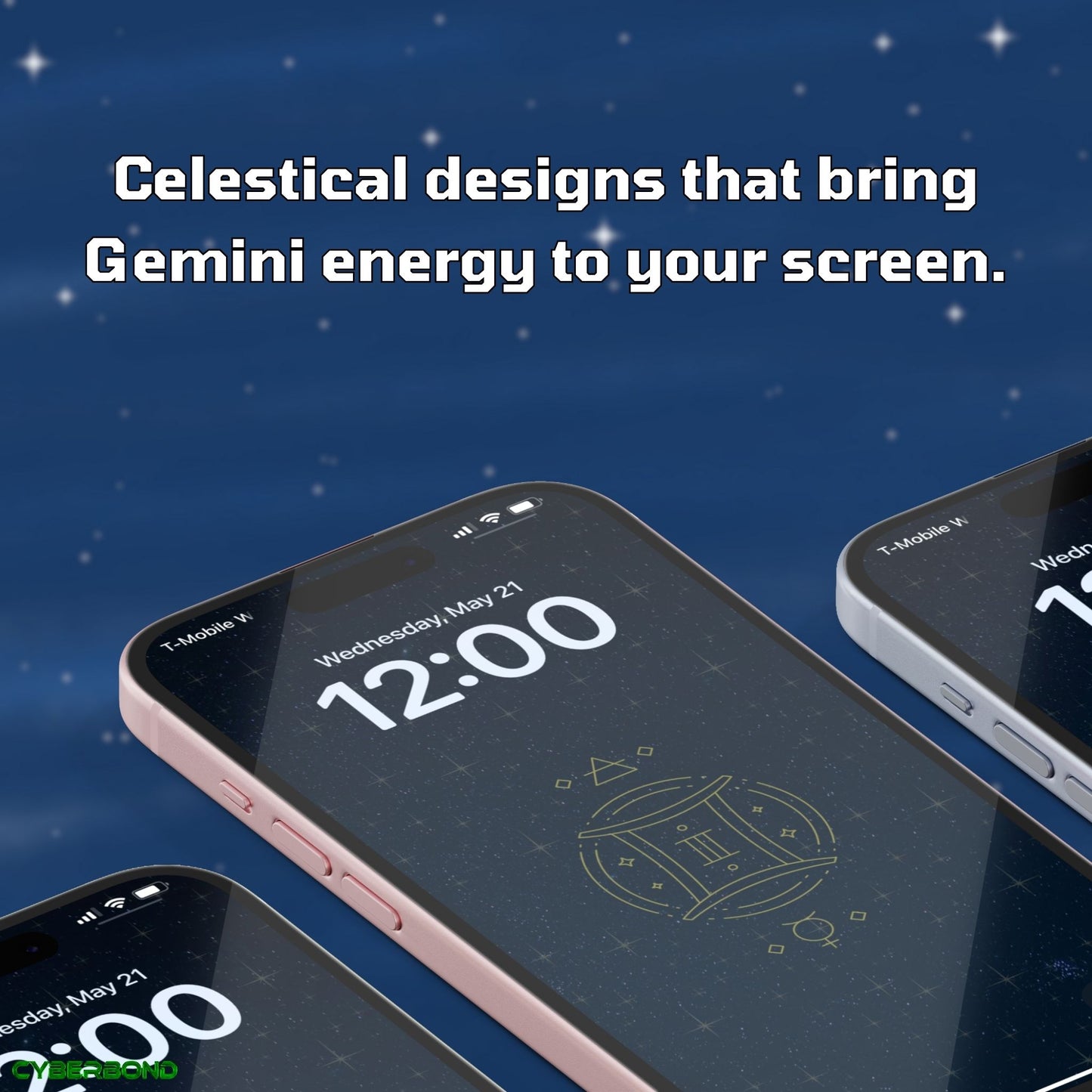Night Sky | Gemini Star Sign Zodiac iPhone Wallpaper Pack