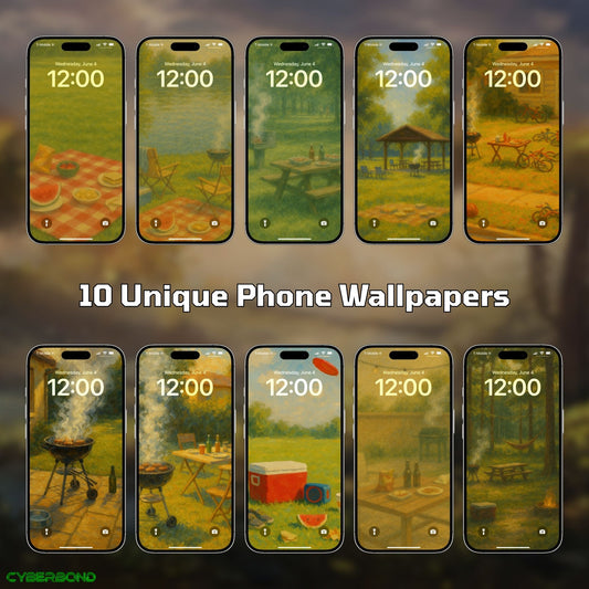 Summer BBQ Oil Paintings | iPhone Wallpaper Pack