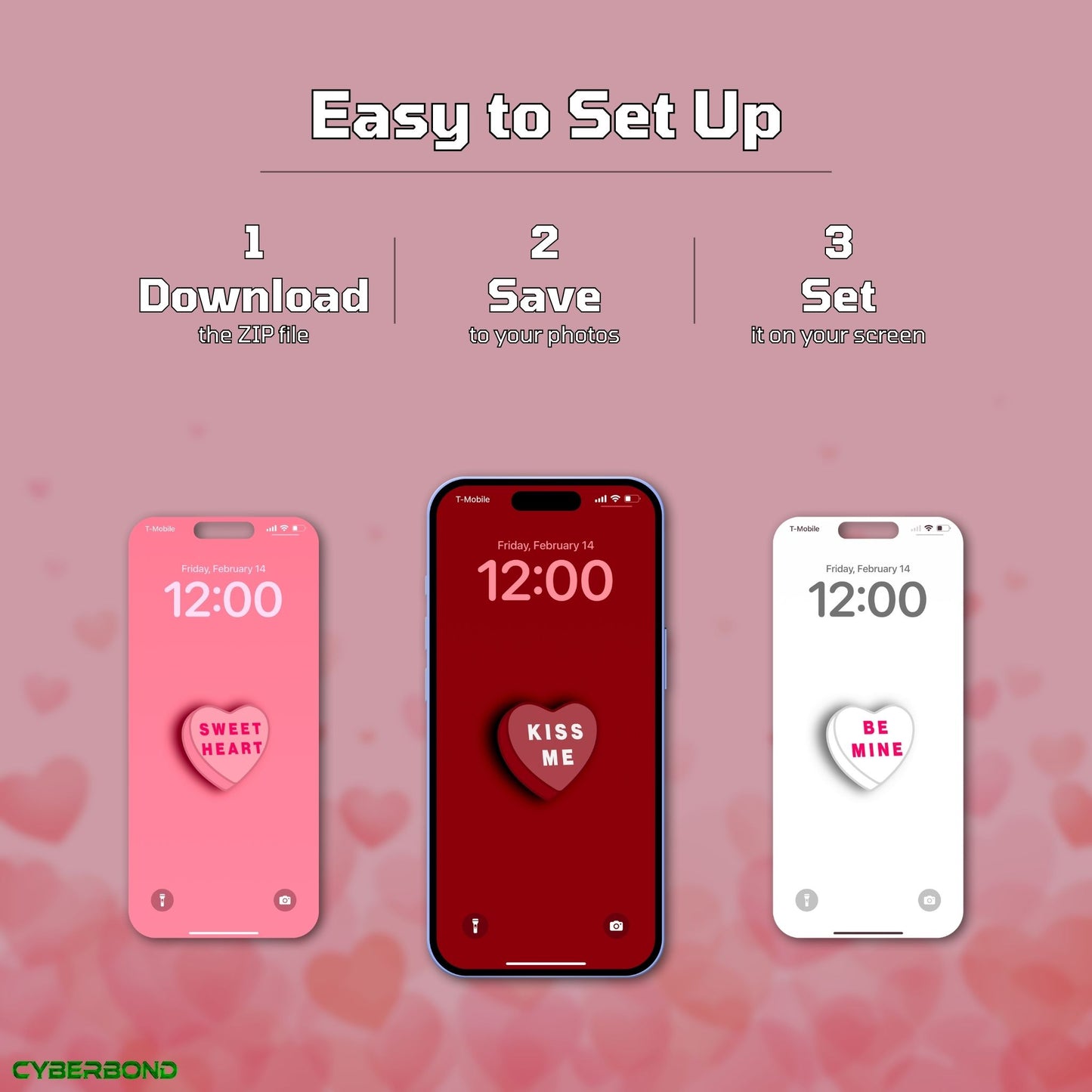 Conversation Heart Candy | Valentine iPhone Wallpaper Pack