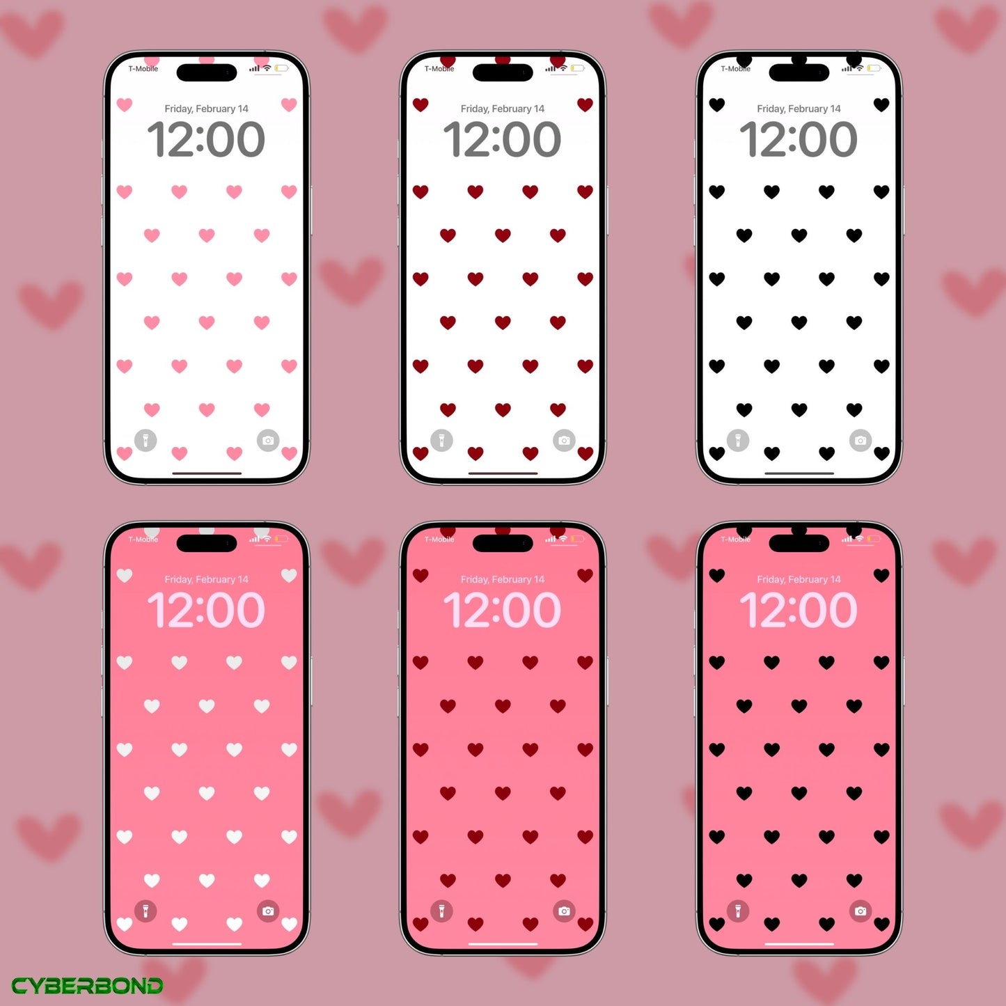Mini Hearts | Valentine iPhone Wallpaper Pack