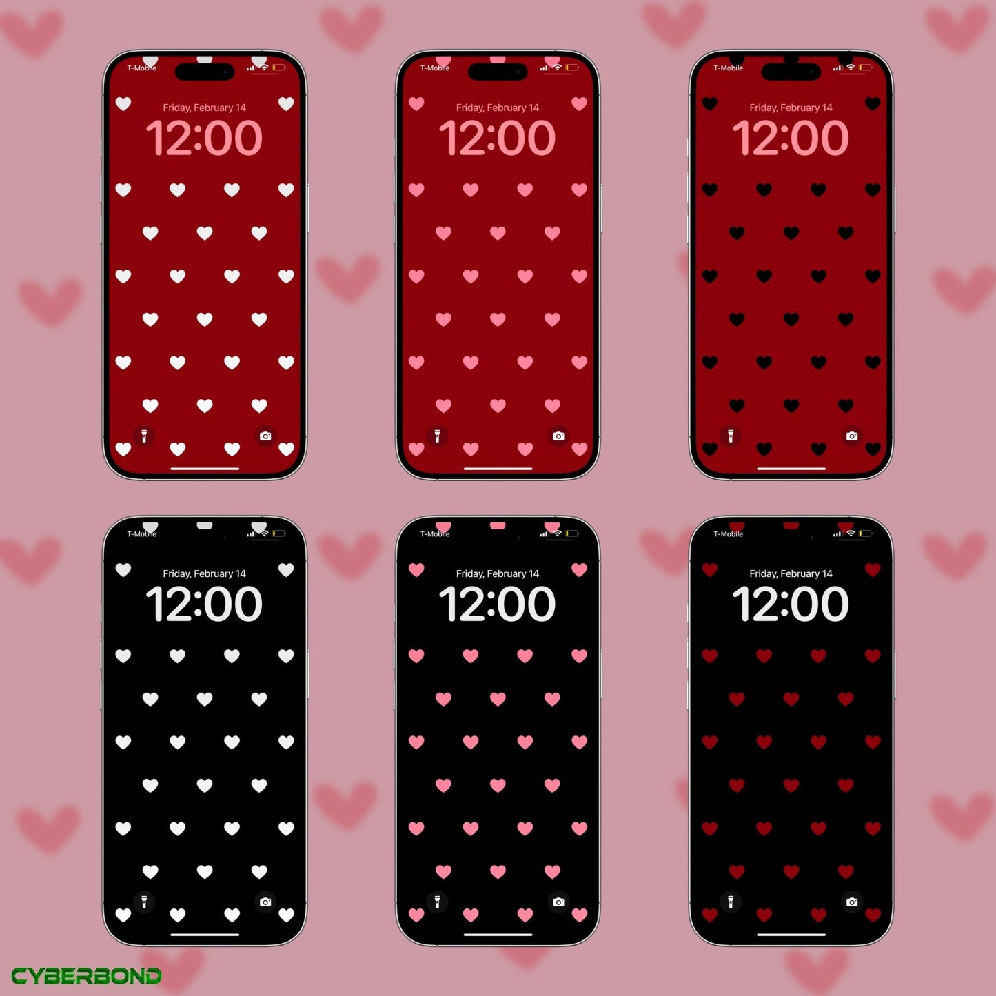 Mini Hearts | Valentine iPhone Wallpaper Pack