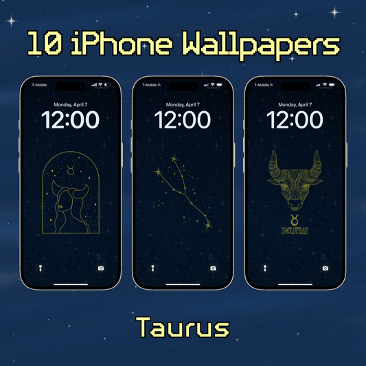Night Sky | Taurus Star Sign Zodiac iPhone Wallpaper Pack