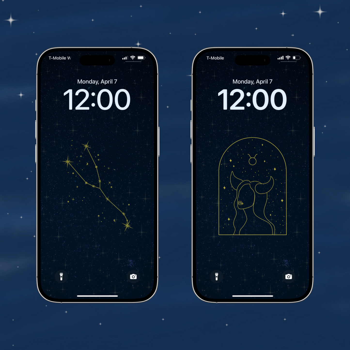Night Sky | Taurus Star Sign Zodiac iPhone Wallpaper Pack