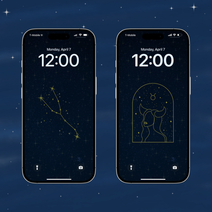 Night Sky | Taurus Star Sign Zodiac iPhone Wallpaper Pack