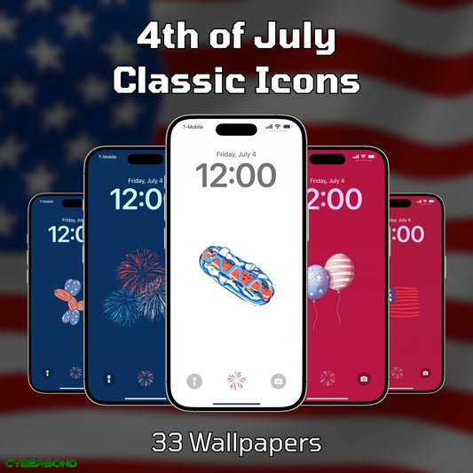 Classic USA Icons | 4th of July iPhone Wallpaper Pack