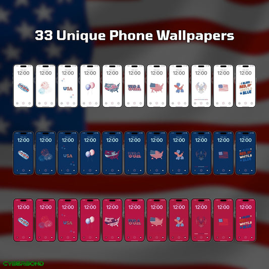 Classic USA Icons | 4th of July iPhone Wallpaper Pack