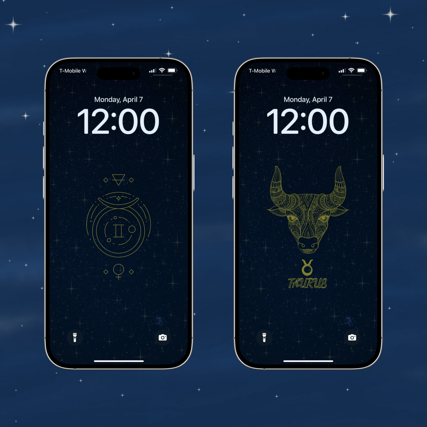 Night Sky | Taurus Star Sign Zodiac iPhone Wallpaper Pack