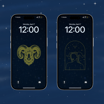 Night Sky | Aries Star Sign Zodiac iPhone Wallpaper Pack