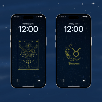 Night Sky | Taurus Star Sign Zodiac iPhone Wallpaper Pack