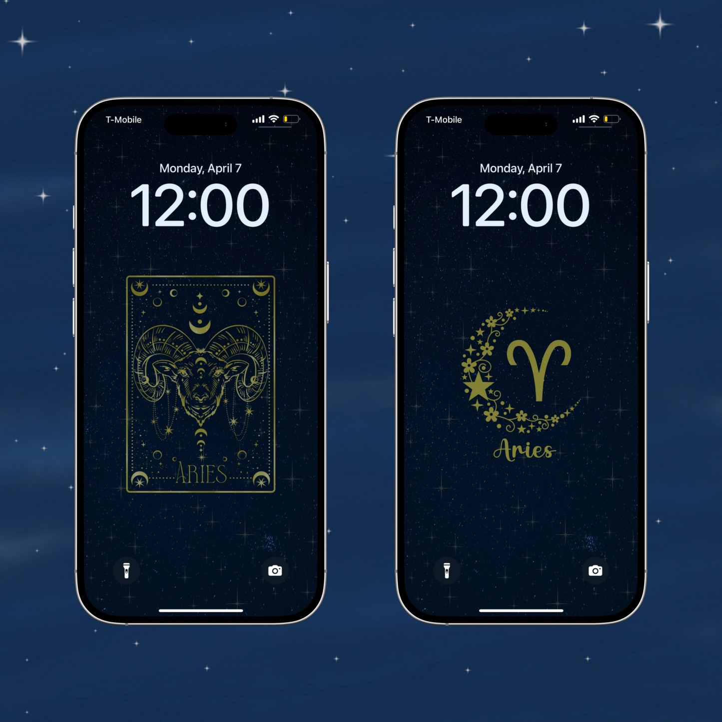 Night Sky | Aries Star Sign Zodiac iPhone Wallpaper Pack