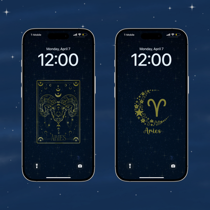 Night Sky | Aries Star Sign Zodiac iPhone Wallpaper Pack