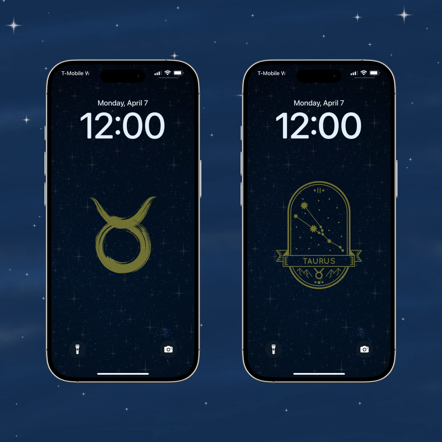 Night Sky | Taurus Star Sign Zodiac iPhone Wallpaper Pack