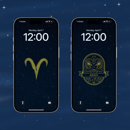 Night Sky | Aries Star Sign Zodiac iPhone Wallpaper Pack