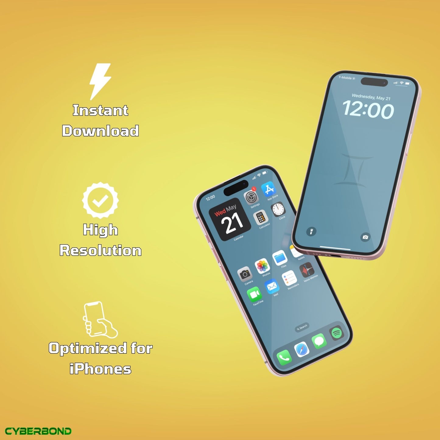 Split Color & Traits | Gemini Zodiac iPhone Wallpaper Pack