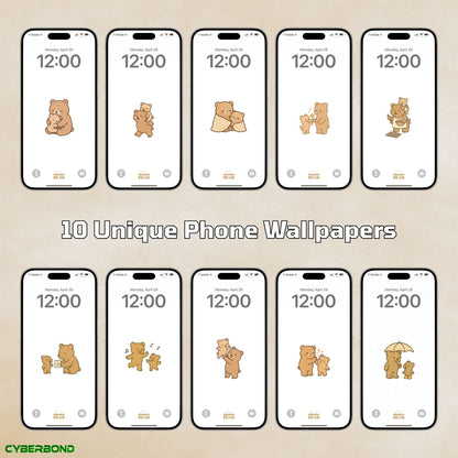 Mama Bear | Mother's Day iPhone Wallpaper Pack