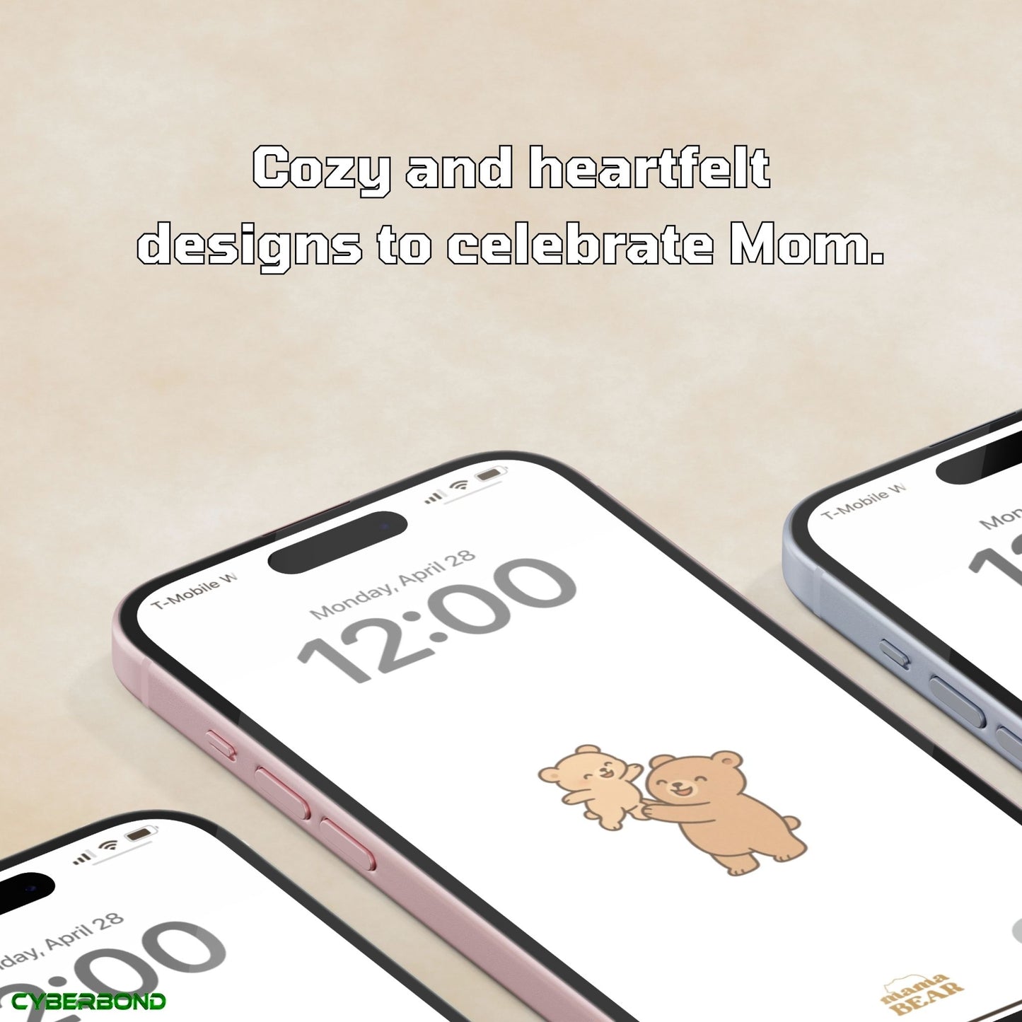 Mama Bear | Mother's Day iPhone Wallpaper Pack