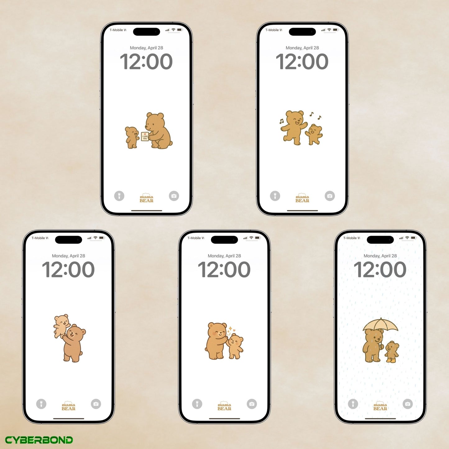 Mama Bear | Mother's Day iPhone Wallpaper Pack