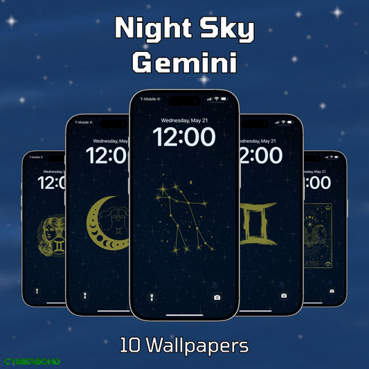 Night Sky | Gemini Star Sign Zodiac iPhone Wallpaper Pack