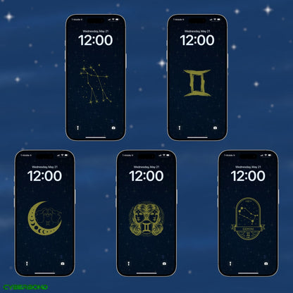 Night Sky | Gemini Star Sign Zodiac iPhone Wallpaper Pack
