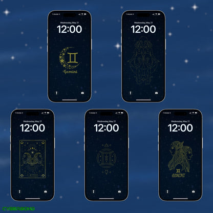 Night Sky | Gemini Star Sign Zodiac iPhone Wallpaper Pack
