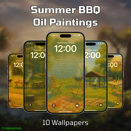 Summer BBQ Oil Paintings | iPhone Wallpaper Pack
