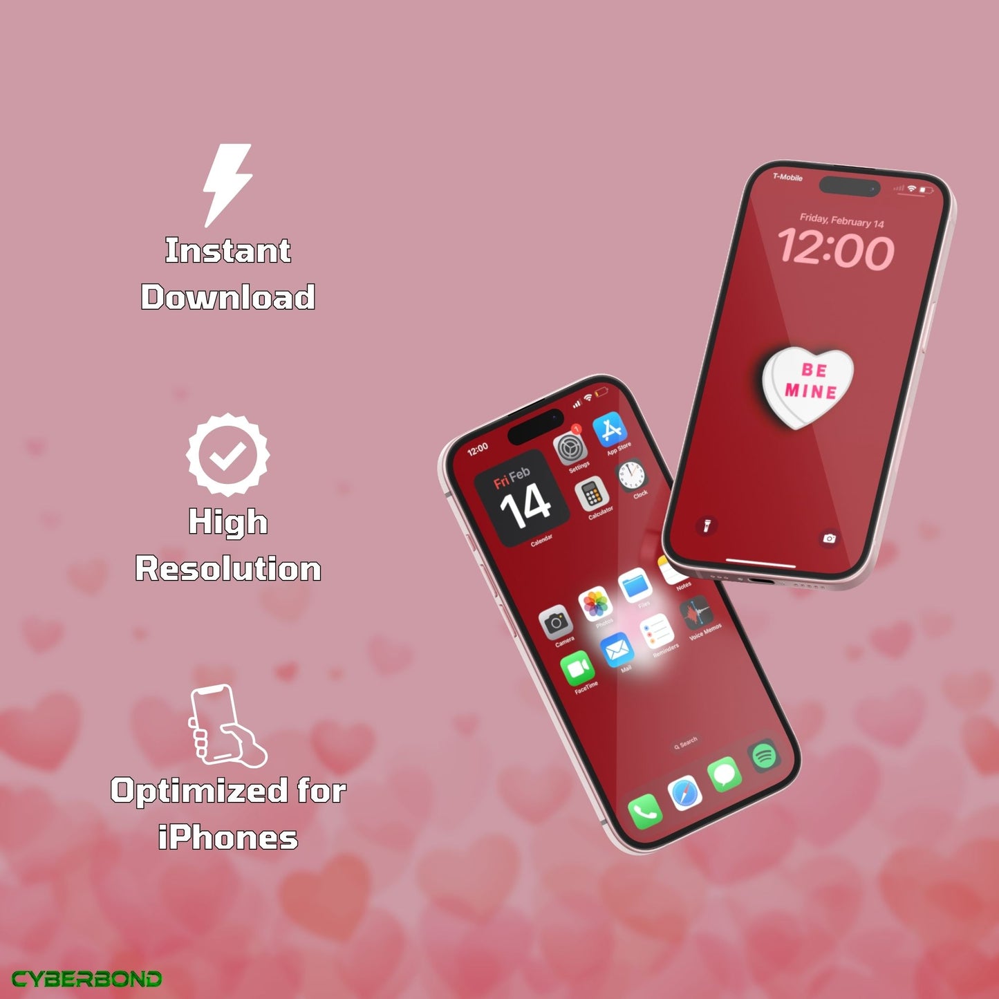 Conversation Heart Candy | Valentine iPhone Wallpaper Pack