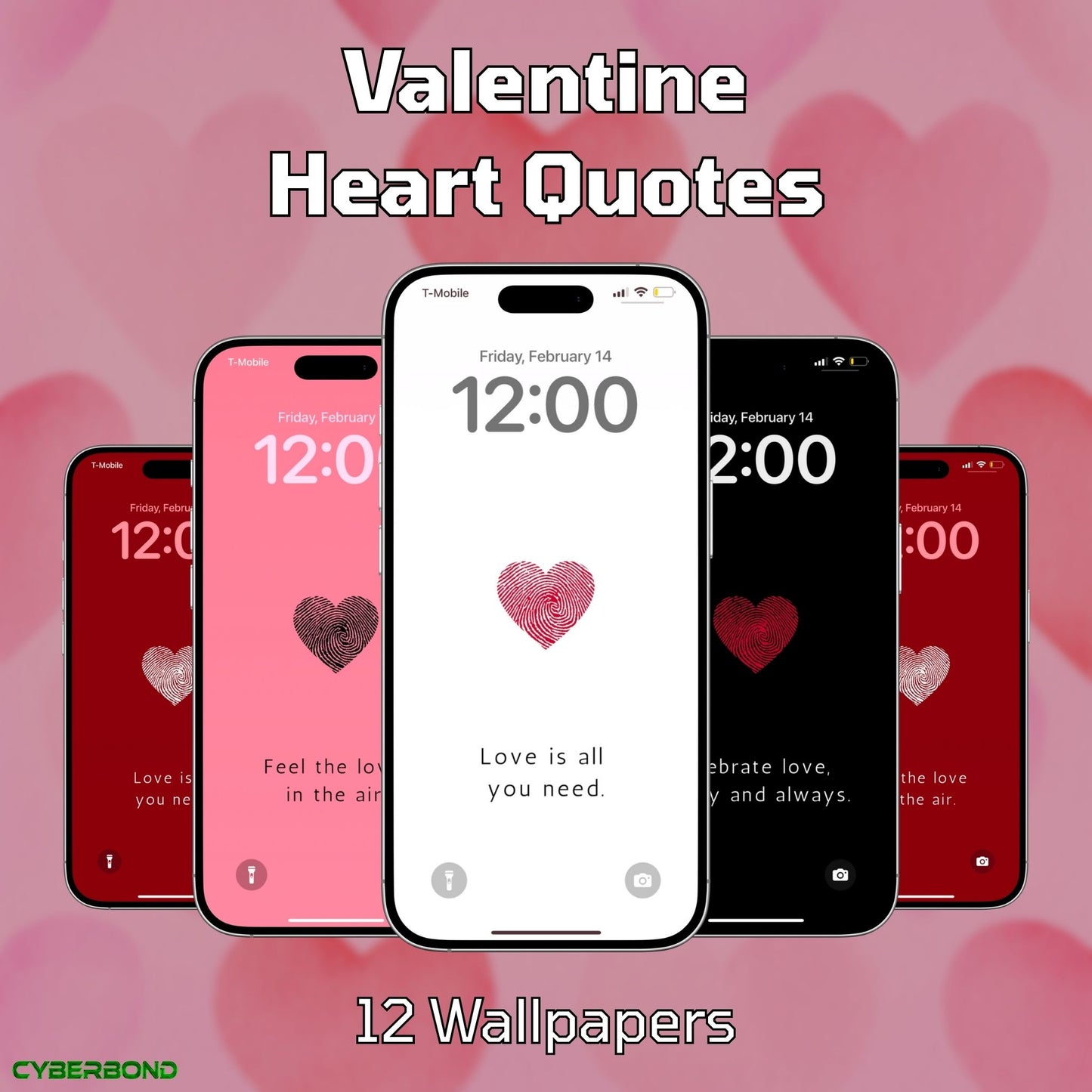 Fingerprint Heart | Valentine iPhone Wallpaper Pack