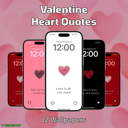 Fingerprint Heart | Valentine iPhone Wallpaper Pack