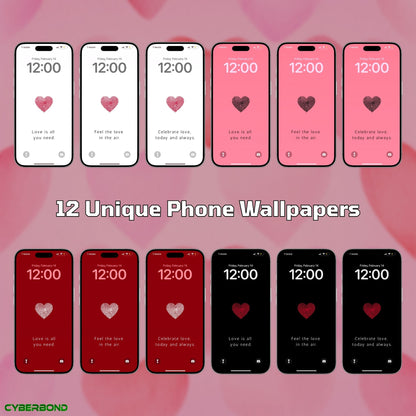 Fingerprint Heart | Valentine iPhone Wallpaper Pack