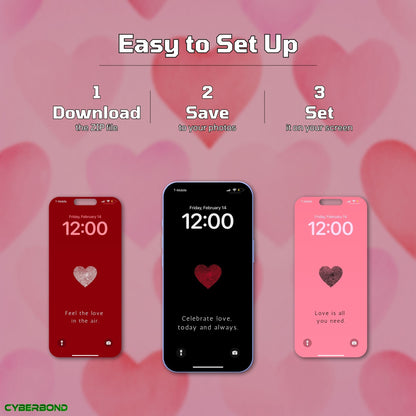 Fingerprint Heart | Valentine iPhone Wallpaper Pack