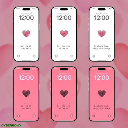 Fingerprint Heart | Valentine iPhone Wallpaper Pack