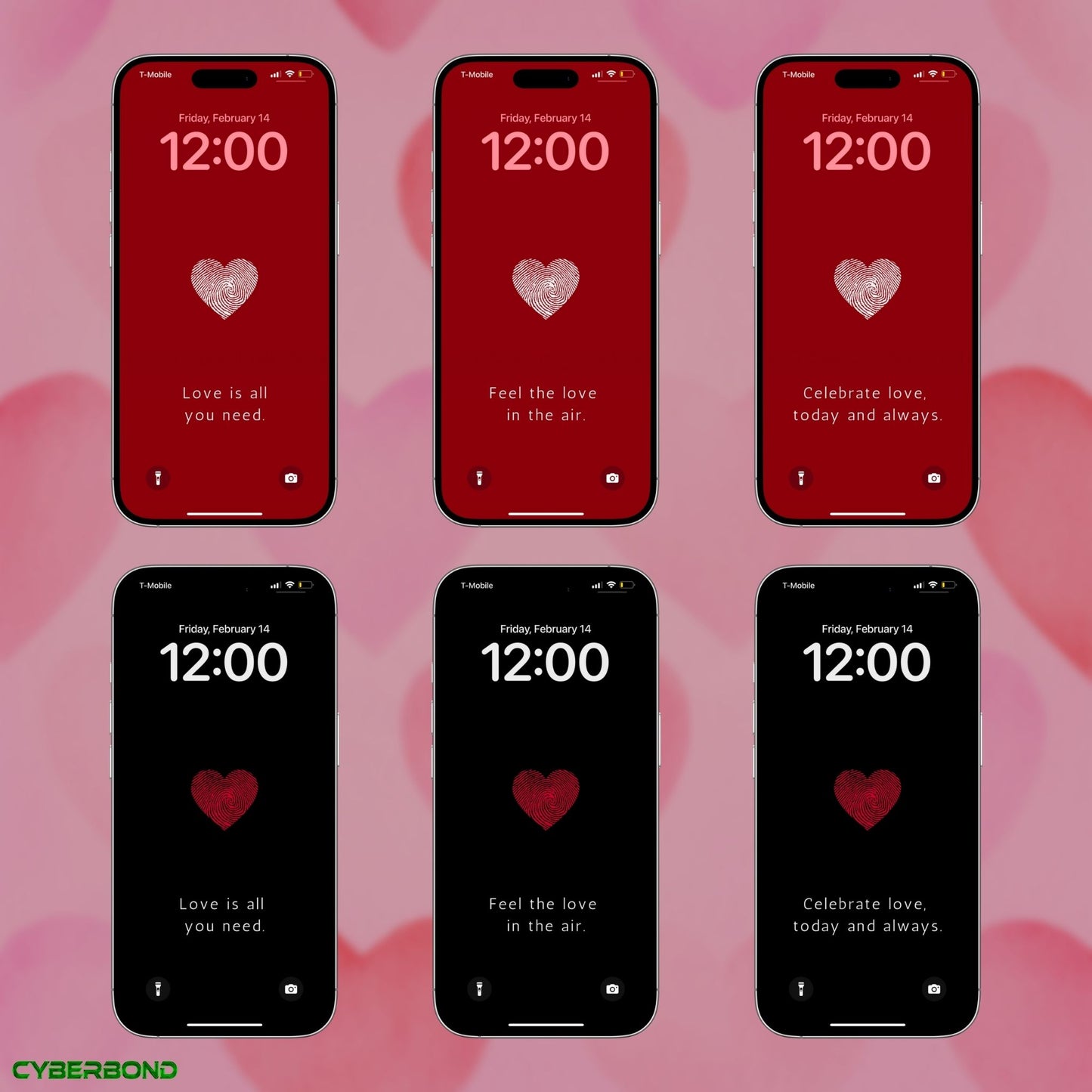 Fingerprint Heart | Valentine iPhone Wallpaper Pack