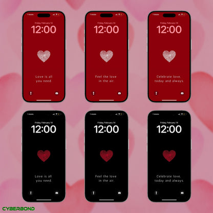 Fingerprint Heart | Valentine iPhone Wallpaper Pack