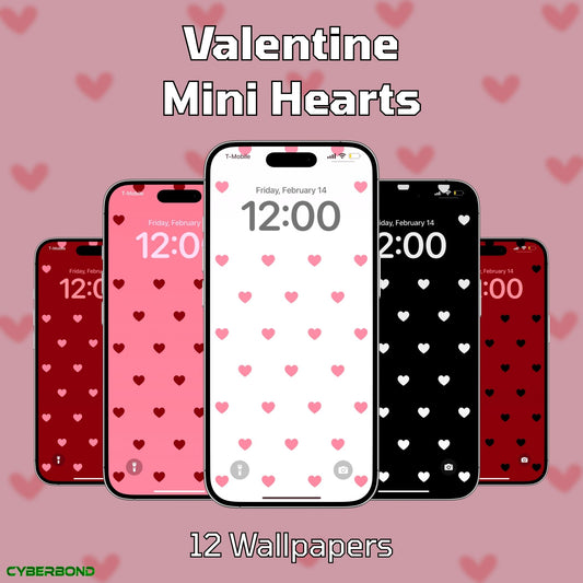 Mini Hearts | Valentine iPhone Wallpaper Pack