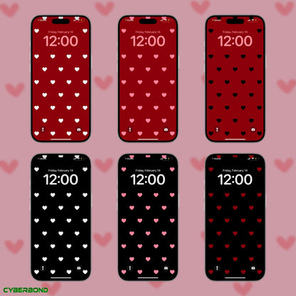 Mini Hearts | Valentine iPhone Wallpaper Pack